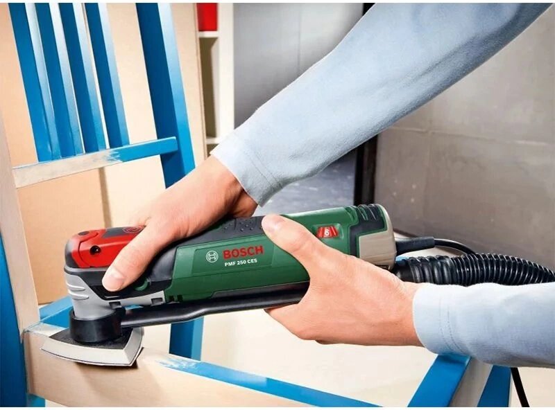 Изображение Многофункциональный инструмент Bosch PMF 250 CES + кейс 250Вт зеленый/черный (0603102100)