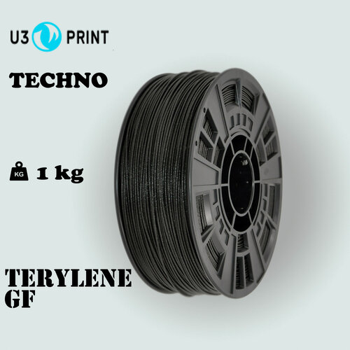Изображение товара TECHNO пластик EASY TECH U3 TERYLENE + GF (BLACK) для 3D принтера, черный, 1 кг