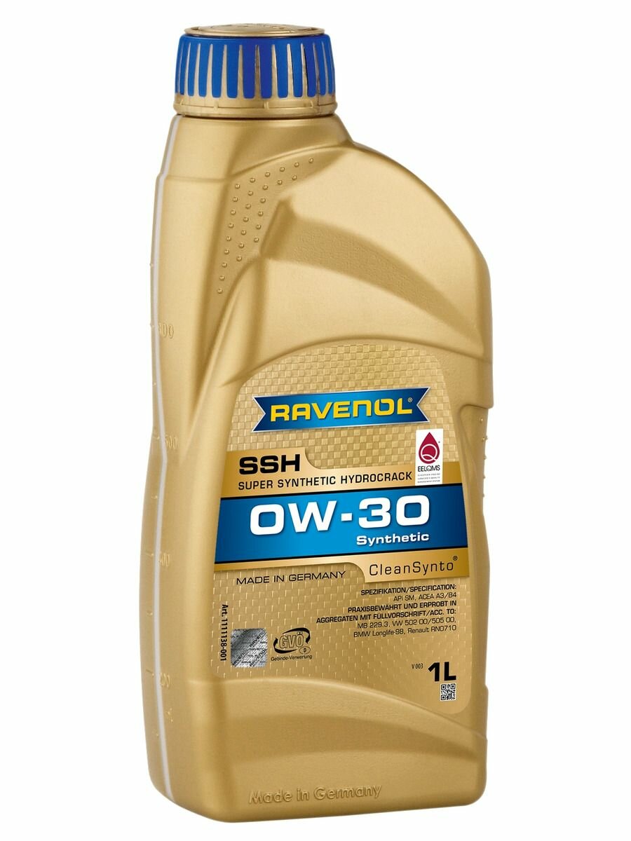 Моторное масло RAVENOL SSH 0W-30 1 л.
