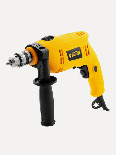 Изображение товара Дрель электрическая ударная Denzel ID-550, 550 Вт, 0-2900 об/мин, 46400 уд/мин, ключевой патрон 1.5-10 мм, реверс, 26302
