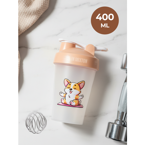 Шейкер для протеина и коктейлей спортивный inMixton 400 мл Прозрачный