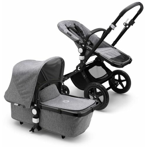 Коляска 2 в1 Bugaboo Cameleon3 Plus Complete Black/Grey Melange/grey melange 230162GM01 bugaboo bee6 люлька bassinet complete grey melange