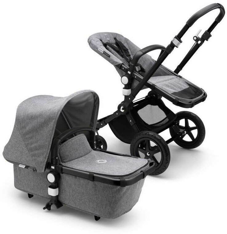 Коляска 2 в1 Bugaboo Cameleon3 Plus Complete Black/Grey Melange/grey melange 230162GM01