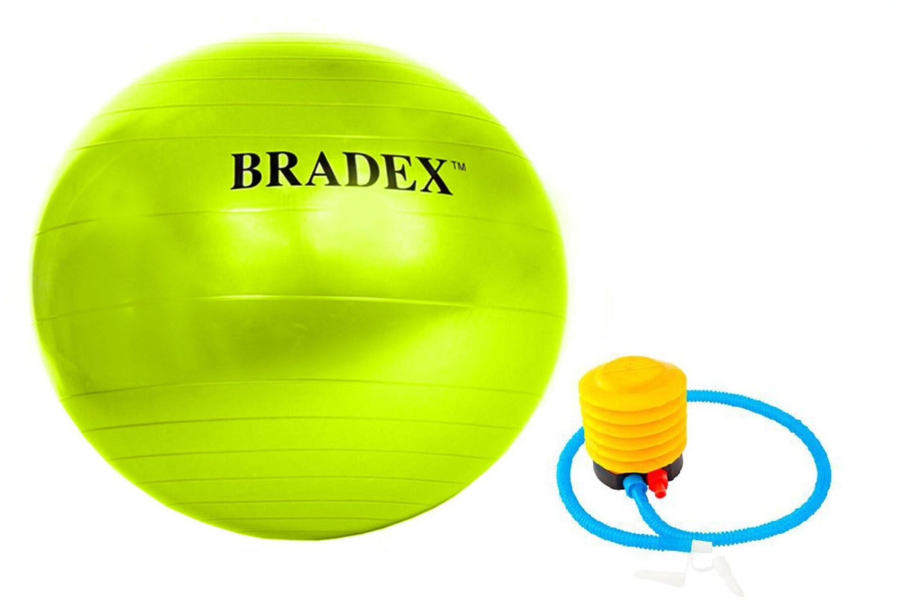 Мяч для фитнеса Bradex фитбол-75 с насосом, салатовый Bradex 7472386 .