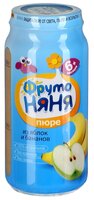 Пюре ФрутоНяня из яблок и бананов (с 6 месяцев) 250 г, 1 шт