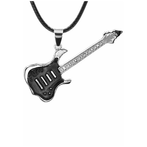 фото Подвеска-кулон silvarie "гитара", серебристо-черный
