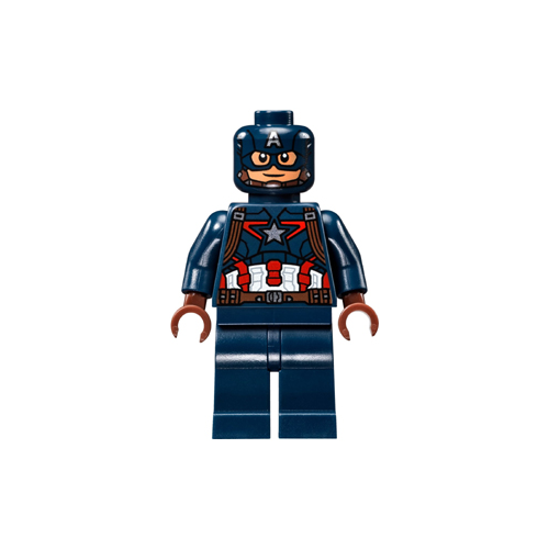 Минифигурка LEGO Sh 177 Captain America - Dark Blue Suit, Reddish Brown Hands, Mask фигурки звездные войны 6 шт игровой набор star wars в подарок для мальчика человечки совместимы с лего