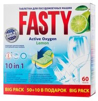 Fasty Active Oxygen таблетки (лимон) для посудомоечной машины 30 шт.