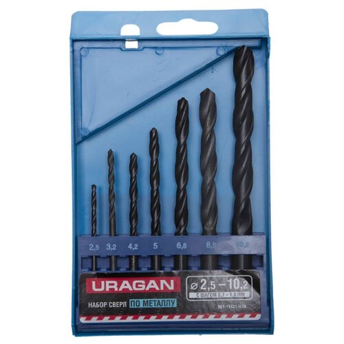 фото Набор сверл uragan 901-11431-h7-r
