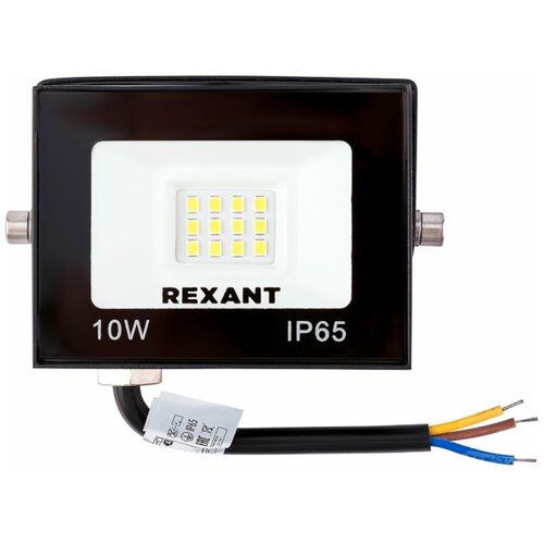REXANT Прожектор светодиодный LED 10 Вт 800 Лм 4000 K черный корпус 605-036