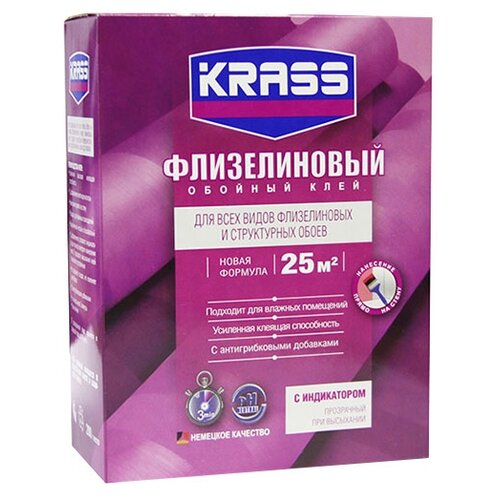 Клей для флизелиновых обоев Krass Флизелиновый 0.2 кг