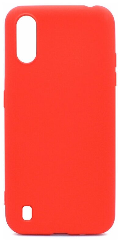 Силиконовый красный чехол Soft Touch для Samsung Galaxy A01