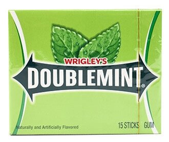 Жевательная резинка Wrigley's Doublemint (15 пластинок), США - фотография № 1