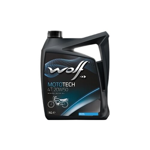 фото Минеральное моторное масло wolf mototech 4t 20w50, 4 л