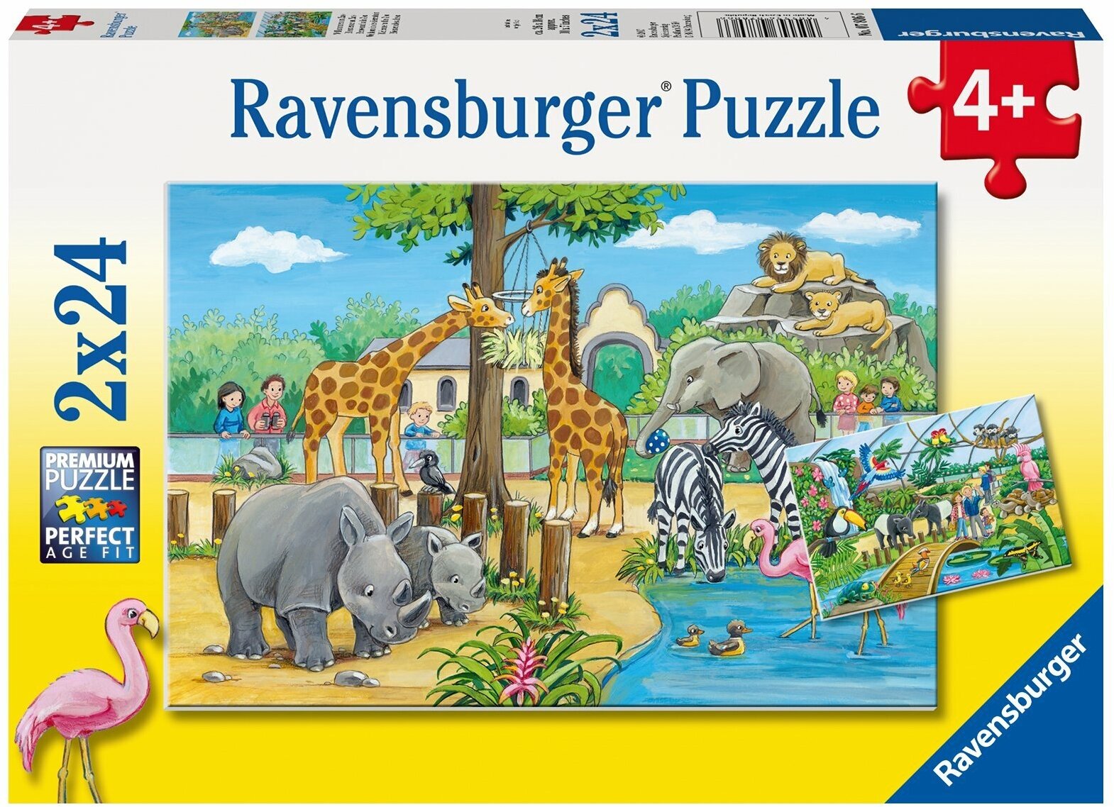 Набор пазлов Ravensburger «Добро пожаловать в зоопарк», 2х24 эл.