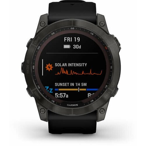 Умные часы Garmin Fenix 7X Sapphire Solar Carbon с Титановым ремешком 12590000₽