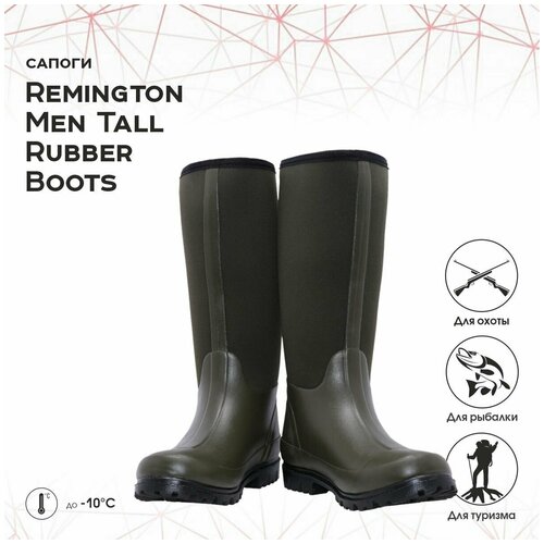 фото Сапоги remington men tall rubber boots, цвет: зеленый р. 47 rm3330-306