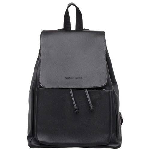 фото Женский кожаный рюкзак lakestone camberley 9150515/bl черный