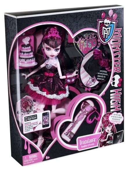 Кукла Monster High День рождения Дракулаура, 27 см, W9189 — купить сегодня ...