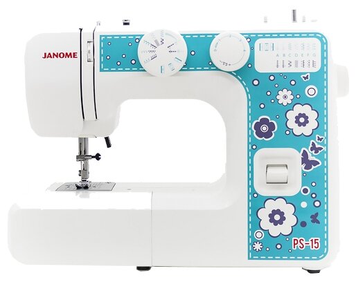 Швейная машина Janome PS 15, белый/голубой - фото №3