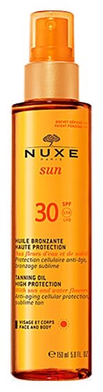 Nuxe (Нюкс) масло SUN солнцезащитное д/загара д/лица и тела SPF-30 150мл