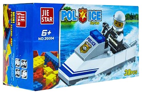 Конструктор "Полиция" - Катер, 38 деталей, арт. 20004