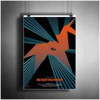 Постер плакат для интерьера "Фильм: Бегущий по лезвию. Харрисон Форд. Blade Runner" / Декор дома, офиса, комнаты, квартиры A3 (297 x 420 мм)