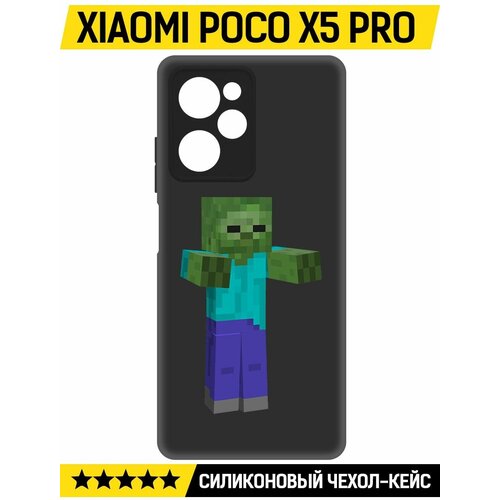 Чехол-накладка Krutoff Soft Case Minecraft-Гигант для Xiaomi Poco X5 Pro черный чехол накладка krutoff soft case minecraft гигант для xiaomi poco x3 pro черный