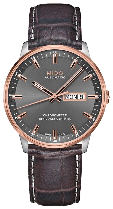 Наручные часы Mido Commander, серебряный, серый
