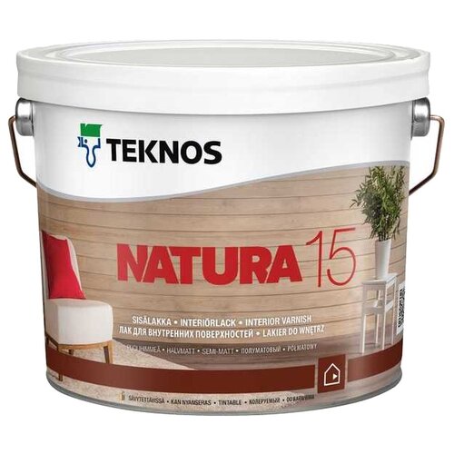 Лак для внутренних поверхностей TEKNOS NATURA 15 Бесцветный полуматовый