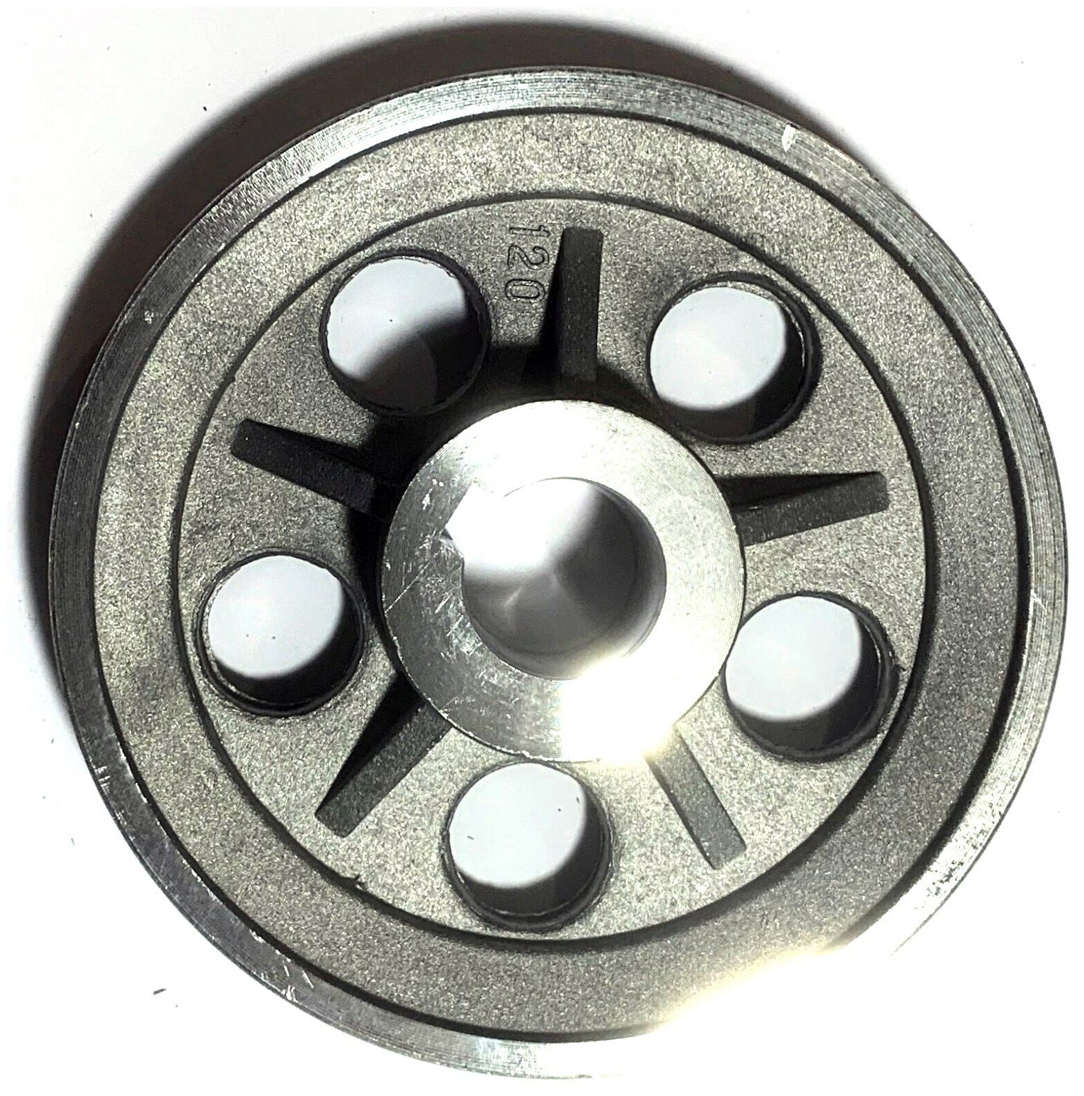 Шкив двигателя компрессора 1-ручей (диаметр - 127 мм, посадка - 24 мм)