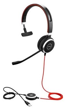 Проводные наушники Jabra EVOLVE 40 MS Mono, черный - фото №3