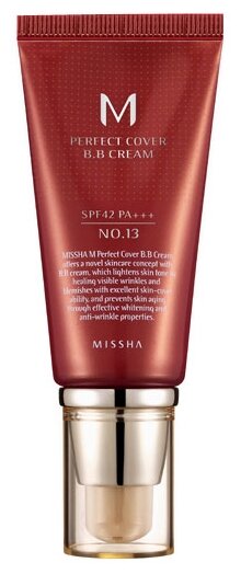 Missha BB крем Perfect Cover, SPF 42, 50 мл, оттенок: 27 honey beige