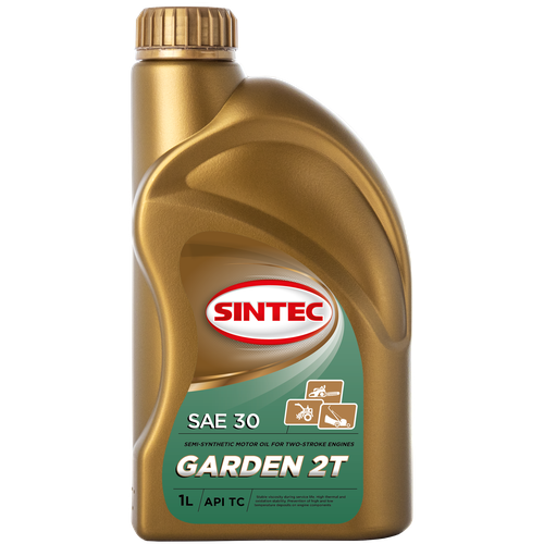 Масло для садовой техники SINTEC Garden 2T, 1 л масло для садовой техники motul garden 2t 1 л