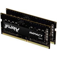 Оперативная память Kingston Fury Impact DDR4 - 2x 8Gb, 3200 МГц, SO-DIMM, CL20 (kf432s20ibk2/16)