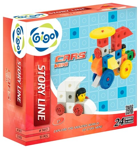 Мини-конструктор GIGO «Машины», 51 деталь, 24 модели, Гиго