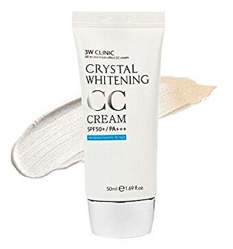 3W Clinic CC крем Crystal Whitening SPF 50, 50 мл