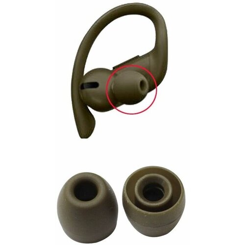 Мягкие силиконовые амбушюры для наушников (Размер S / 2 Штуки / Цвет Черный)