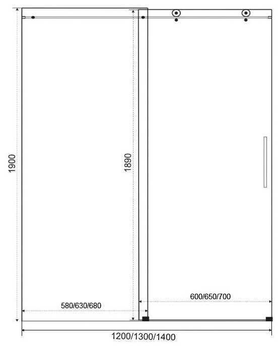 Душевая перегородка GOOD DOOR Puerta WTW-120-C-CH - фотография № 8