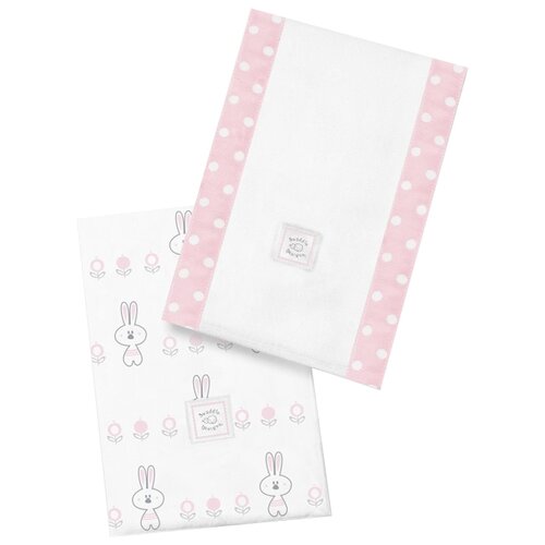 SwaddleDesigns (США) Муслиновые салфетки для новорожденных Pink Garden Bunnie