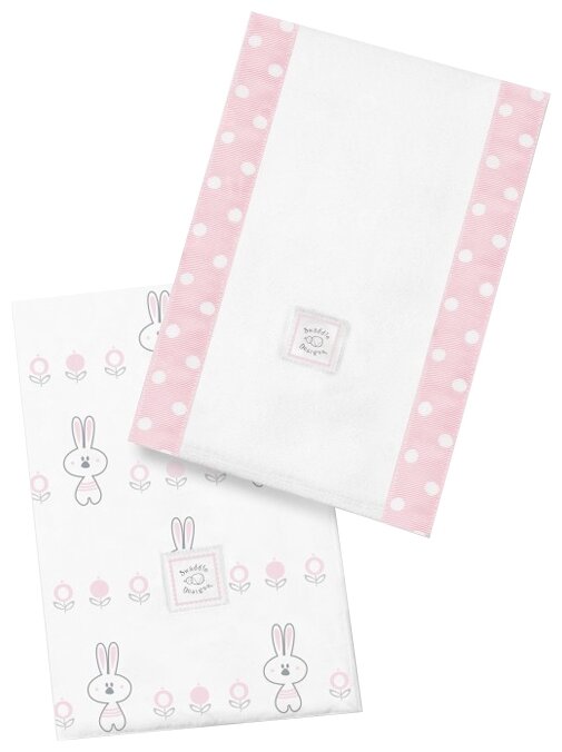 SwaddleDesigns (США) Муслиновые салфетки для новорожденных Pink Garden Bunnie