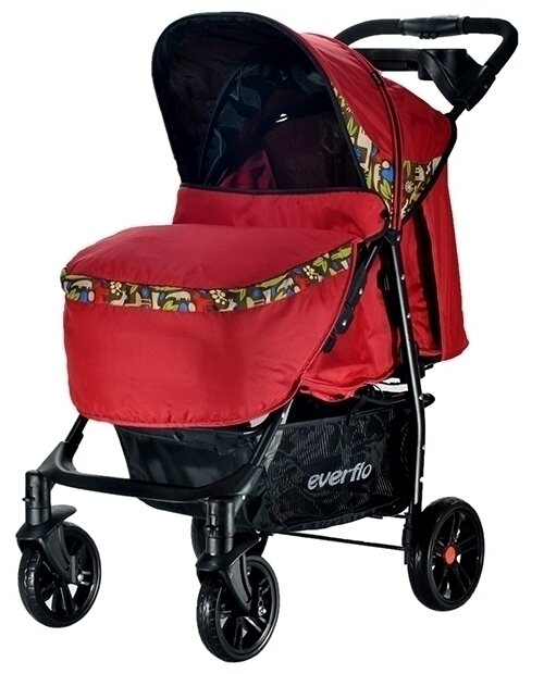 Коляска прогулочная Everflo E-230 Luxe Safari red красный