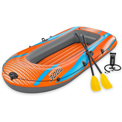 лодка надувная kondor 1000 raft 154 x 96 см одноместная 61136 Надувная лодка Bestway Kondor Elite 3000 (61145) оранжевый