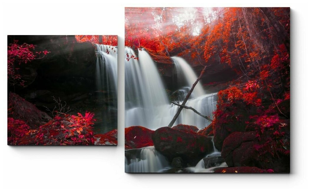 Модульная картина Осенний водопад в Таиланде 50x30