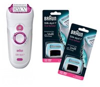 Эпилятор Braun 7-375 Silk-epil 7 белый/розовый