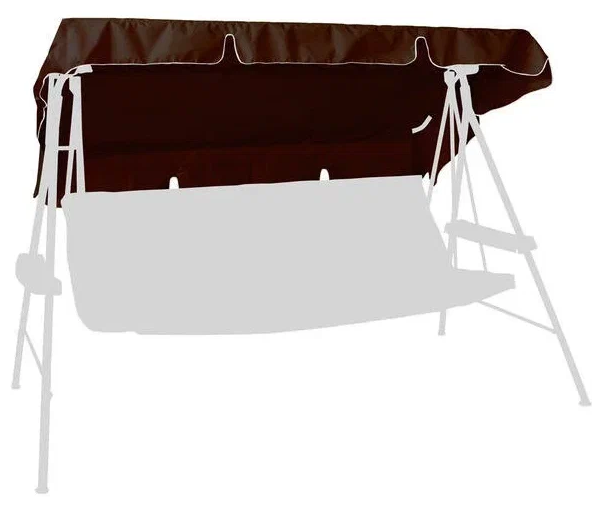 Тент-крыша для садовых качелей, размер 8 (дл.220-230/шир.115-130),оксфорд, шоколад - фотография № 1