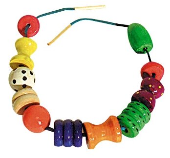Развивающая игрушка RNToys Бусы гусеница цветная (Д-156), разноцветный