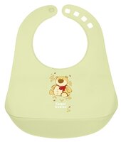 Canpol Babies Нагрудник Colourful plastic bib, 1 шт , расцветка: розовый медведь