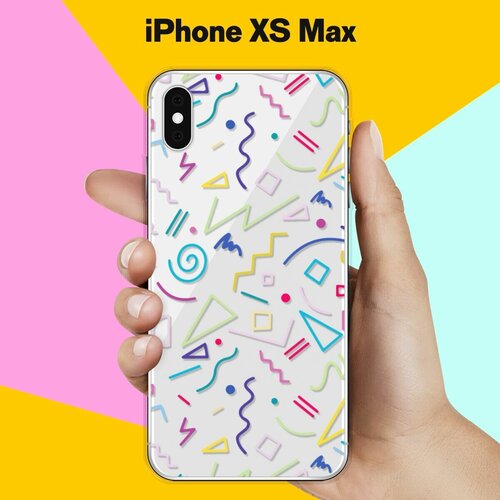 Силиконовый чехол Цветной узор на Apple iPhone Xs Max силиконовый чехол узор из такс на apple iphone xs max