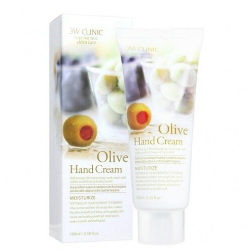 3W CLINIC Увлажняющий крем для рук с экстрактом оливы Moisturizing Olive Hand Cream